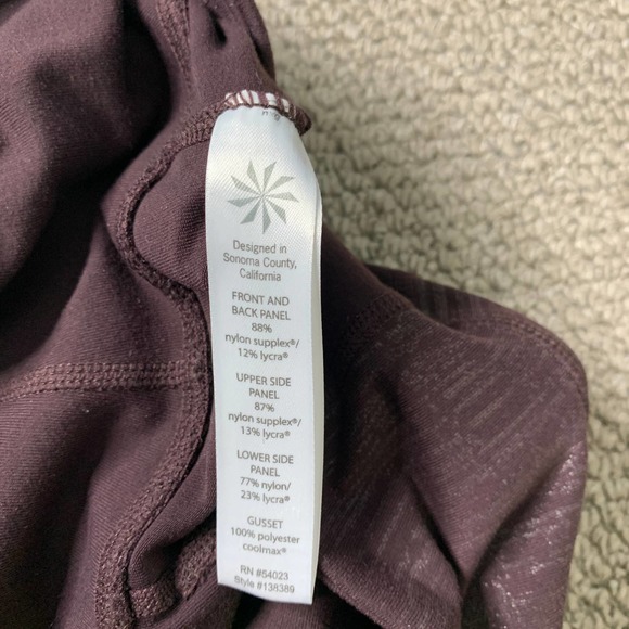 Athleta Womens Leggings Size Small Purple Revelation Splits Pull On Yoga Tights - Picture 9 of 11
